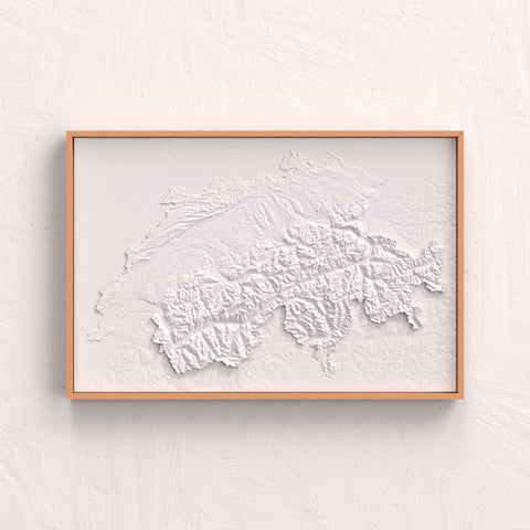 3D Relief Schweiz - Reliefkarte aus Keramik