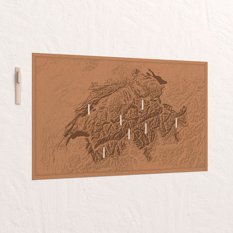 übersichtskarte schweiz wand dekoration poster alpen relief